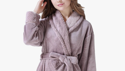 fluffy plush bathrobe for women, self care gifts for women