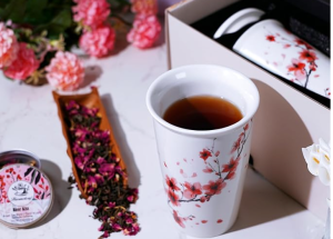  assortment of herbal teas with ceramic mug in a gift box, perfect for mindful evenings 