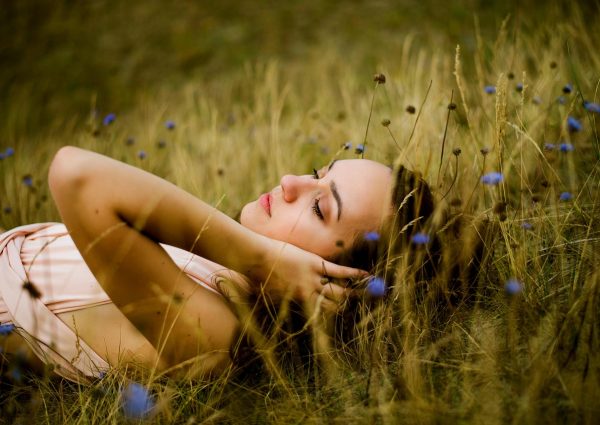 woman, meadow, flower background, grass, flowers, beautiful flowers, spring, summer, flower wallpaper, nature, field